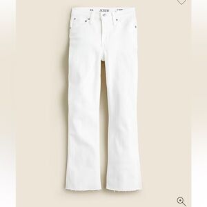 New w/minor defect. J.Crew 9" demi-boot crop jean in white wash. Size 27 $128